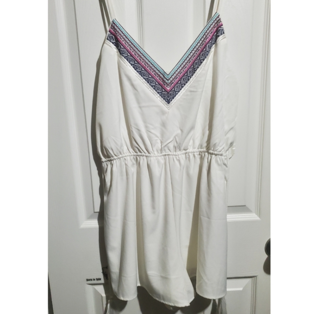 Boho Embroidered Romper